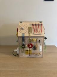 Interactive Led Wooden Busy Board House - Sensory Montessori Toy - thumbnail 1