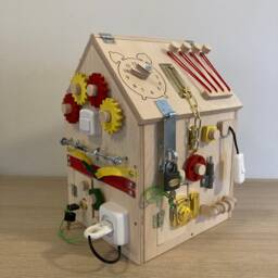 Interactive Led Wooden Busy Board House - Sensory Montessori Toy - thumbnail 3