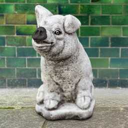 Concrete Pig Sculpture Stone Pet Figurine Outdoor Wildlife Statue Cement Animal Decoration Garden Ornament Pig Lover Gift Handmade - thumbnail 1