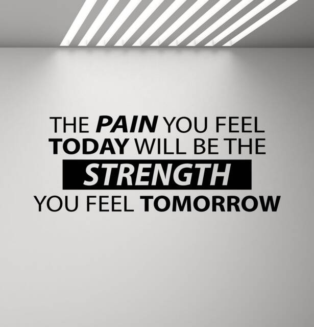 The Pain You Feel Today Will Be Strength Wall Decal Sign Gym Quote Workout Poster Fitness Gift Vinyl Sticker Decor Art Print G866 - image 1