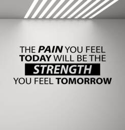 The Pain You Feel Today Will Be Strength Wall Decal Sign Gym Quote Workout Poster Fitness Gift Vinyl Sticker Decor Art Print G866 - thumbnail 1