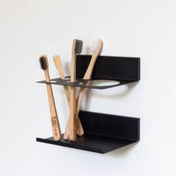 Magnetic Steel Bathroom Shelf Minimalist Storage Organizer - thumbnail 2