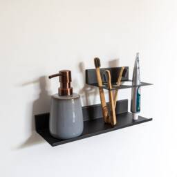Magnetic Steel Bathroom Shelf Minimalist Storage Organizer - thumbnail 3