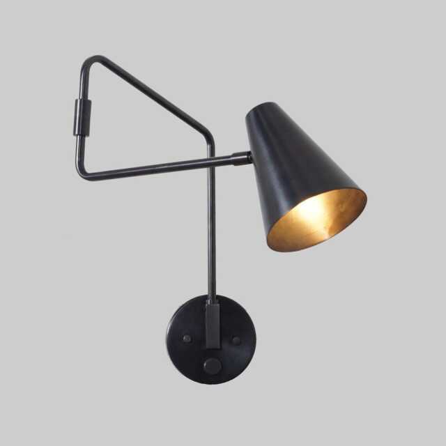 Mid Century Stilnovo Brass Wall Sconce, Articulated Sputnik Lamp - image 1