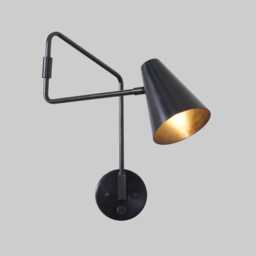 Mid Century Stilnovo Brass Wall Sconce, Articulated Sputnik Lamp - thumbnail 1