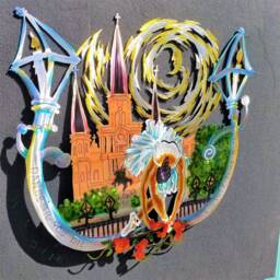 Ballerina Dancer, New Orelans St. Louis Cathedral, Electric Moon, Lamppost - thumbnail 3