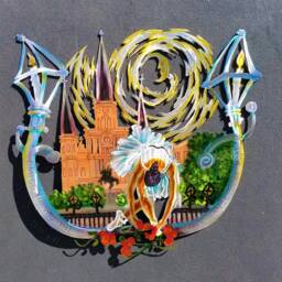Ballerina Dancer, New Orelans St. Louis Cathedral, Electric Moon, Lamppost - thumbnail 1