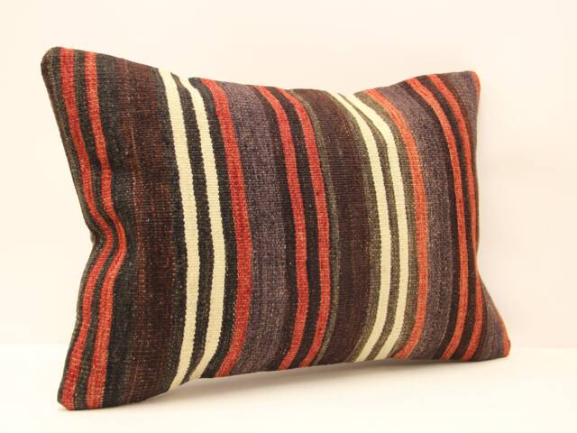 Throw Lumbar Kilim Pillow 14x20 Inch(35x50 cm Bohoturkish Kilim Pillowcover Chair Small Oblong Cushion Cover Tribal Pillow 4Bef-234 - image 1