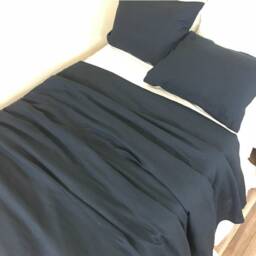 Charcoal Black Linen Duvet Cover???available in Twin, Full, Queen, King, Calif. King Or Custom Size - thumbnail 3