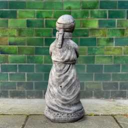 Stone Chinese Man Statue Concrete Asian Figurine Garden Feng Shui Sculpture Outdoor Tradition Decoration Ancient Oriental Ornament Gift - thumbnail 4