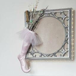 Elf Christmas Stocking - Pink Satin Ballerina Tutu, Swarovski Crystals - thumbnail 2