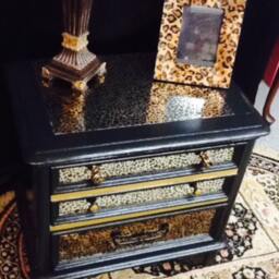 Leopard Table - Leopard Furniture Nightstands Decor -Bedroom Tables Print Night End Kids Room De - thumbnail 2
