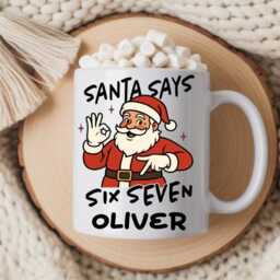 Santa Says 67 Six Seven Personalised Customised Christmas Bauble Decoration Gift For Her Him Son Daughter Meme Viral Italian Brainrot - thumbnail 2