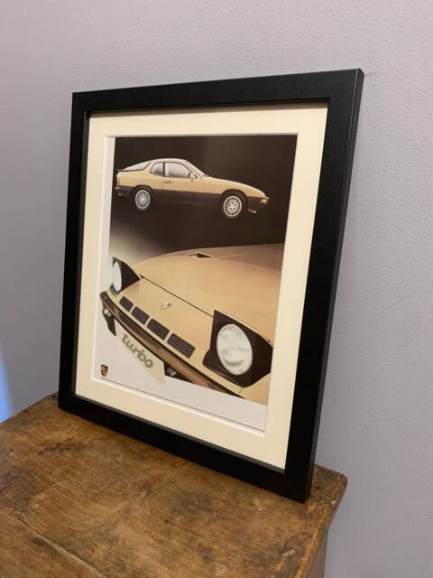 Porsche 924 Turbo 1981 Framed Original Advertising Wall Art, Birthday Christmas Gift Classic Car Enthusiasts, Display in Home, Office A66 - image 1