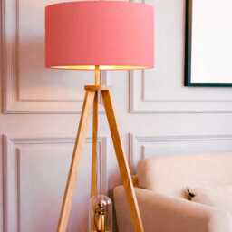 New Luxury Handmade Sweet Pink Velvet Drum Lamp Shade Pendant Light Suitable For All Tables & Ceilings With Linings - thumbnail 2