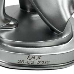 Romantic Couple Statue, Bronze Or Silver - Personalised Names & Date - thumbnail 4