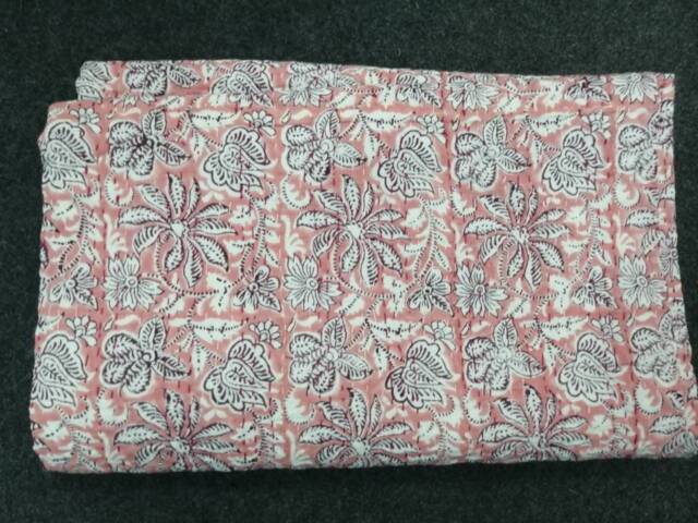 New Rajasthani Pattern Kantha Bedspread Pure Cotton Throw Queen Size With Smooth Touch Perfect For Winter Season Bedding Quilt - image 1