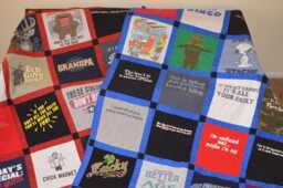 Tshirt Memory Quilt Graduation Keepsake Blanket College Dorm Bedding Student Gift Christmas Textile Clothing Shirt Campus Bound Checkerboard - thumbnail 1