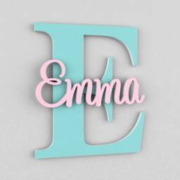 Personalized Name Sign For Kids & Babies, Door Sign, For Room, Wall Decor, Art - thumbnail 1