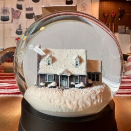 Custom Snow Globe - Your Home in A Globe - thumbnail 2