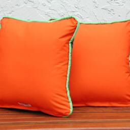 Reptile Lizard Pillow Set, Orange & Green Accent, Youth Decor - thumbnail 4