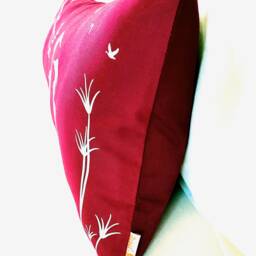 Red Egret Lovers in The Swamp Rectangle Pillow, Bird Decor Pillow - thumbnail 4
