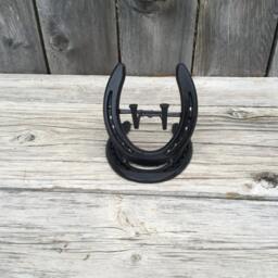 Black Horseshoe Business Card Holder - Holder, Country Style Supplies, Western Office Supplies & Decor - thumbnail 2