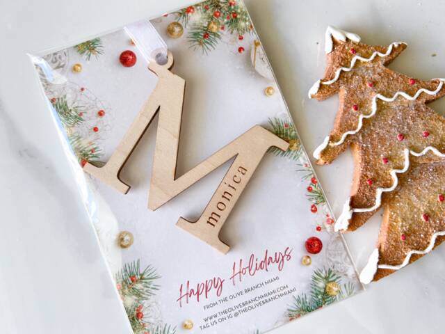 Initial Stocking Name Tags, Personalized Family Ornament, Christmas Gift Wrapping - image 1