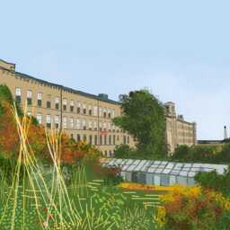 Saltaire, Salts Mill - Home Of David Hockney Wall Art Print - Framed/Unframed Fine Or Canvas Yorkshire Landscape - thumbnail 1