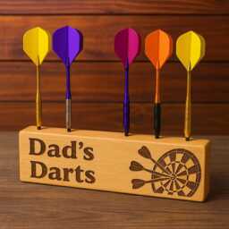 Personalised Dart Holder, Dart Stand , Wooden Rack Gift Valentine Fathers Day Birthday Gift Present Game Room Board Game - thumbnail 2
