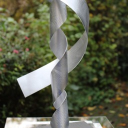 "Modern Large Abstract Aluminum Metal Sculpture Unique Art Piece ""Down" - thumbnail 4