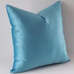 Metallic Blue Velvet Pillow Cover Decorative Cushion - thumbnail 2