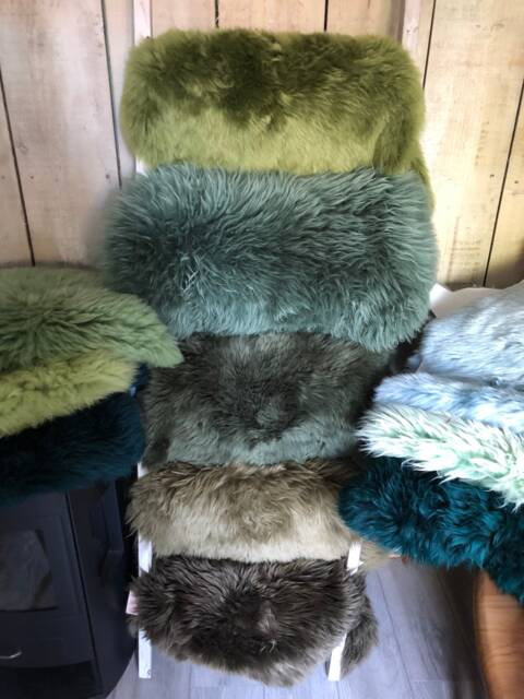 Green Sheepskin, Green Sheepskin Rug, Fur, Industrial Interior, Botanical, Amazing Gift - image 1