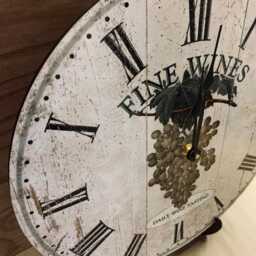 White Grapes Wine Clock - Elegant Wall For Enthusiasts - thumbnail 3