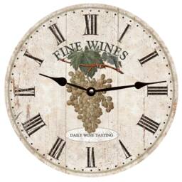 White Grapes Wine Clock - Elegant Wall For Enthusiasts - thumbnail 1