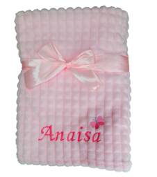Personalized Baby Blanket, Embroidered Butterfly Gift