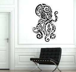 Wall Decal Octopus Ocean Sea Ornament Tribal Mural Vinyl Sticker 1886Dz - thumbnail 1