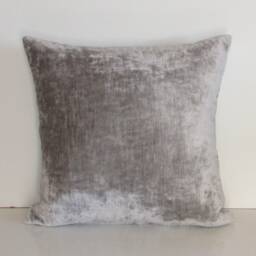 Made To Order Duo Velvet Cushion Cover, Silver Cloud - thumbnail 2