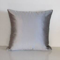 Made To Order Duo Velvet Cushion Cover, Silver Cloud - thumbnail 3