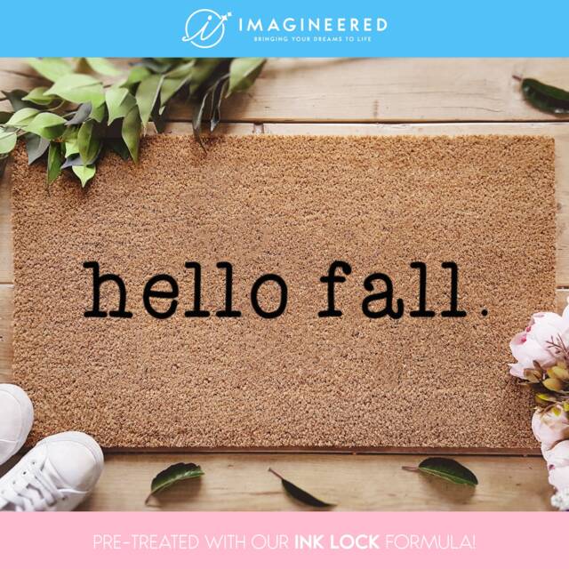 Hello Fall Doormat - Pumpkin Door Mat Rug Porch Decorations Decor Seasonal Gift Autumn - image 1