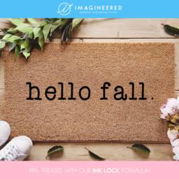 Hello Fall Doormat - Pumpkin Door Mat Rug Porch Decorations Decor Seasonal Gift Autumn - thumbnail 1