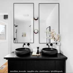 Minimal Walnut & White Globe Sconce Lamp Modern Wooden Fixture Light Vanity Kitchen Wall Staircase - thumbnail 3