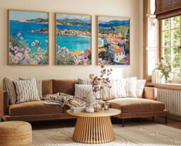 Set Of 3 Sardinia Travel Prints, Posters, Italy Italian Wall Art, Gift - thumbnail 1