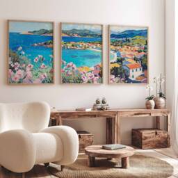 Set Of 3 Sardinia Travel Prints, Posters, Italy Italian Wall Art, Gift - thumbnail 3