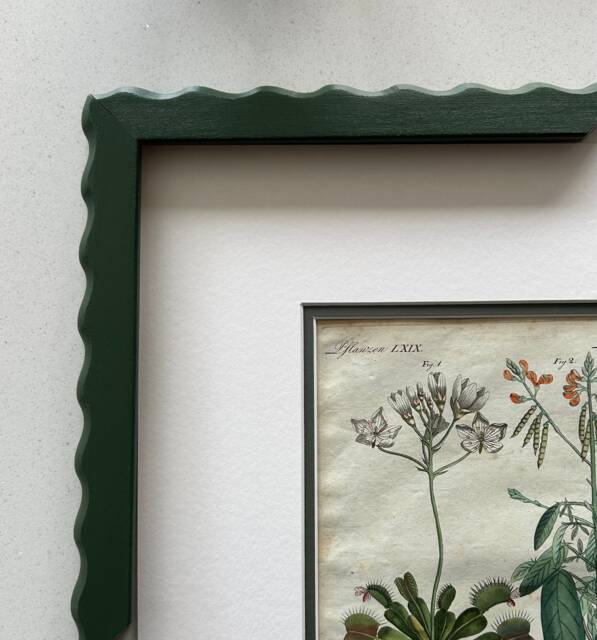 Bespoke Wavy Picture Frame, 30mm - Farrow & Ball Or Little Greene Colors Solid Wood - image 1