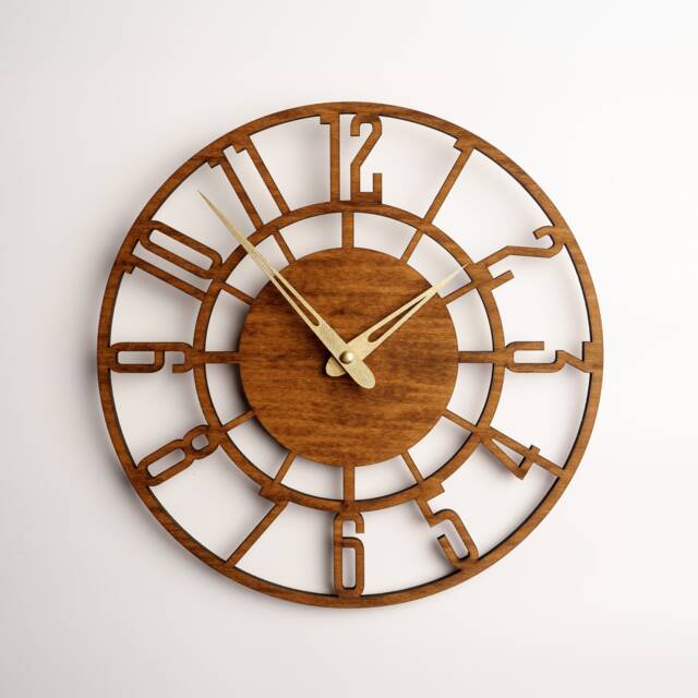 Wall Clock With Numbers, Wall Kitchen, Modern Wall Numbers, Wood Numeral, Wooden Large, Wooden Small - image 1
