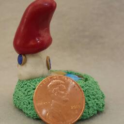 Gnome Home On The Lake - Miniature Fantasy Sculpture Mushroom Figurine - thumbnail 4