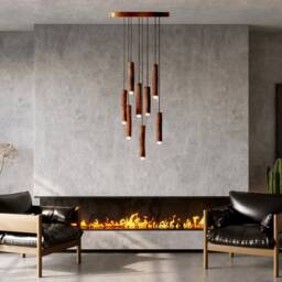Handmade Wooden Chandelier, Natural Tree Alder Ceiling, Branch From Forest Light, Nordic Illumination, Pendant Led Light Scandinavian Decor - thumbnail 2