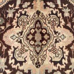 Antique Hariz Design Hand Weave Rug, Natural Dyes Terracotta Faded Welcome Entrance Stairs/Hallway Vintage Rug - 3.7x9.6 Ft - thumbnail 2