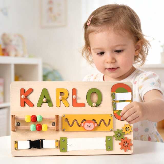 Custom Name Puzzle Gift For Kids, Wooden Toys Toddlers, 1st Birthday Gift, Christmas Gift, Personalised Baby Toy, Keepsake - image 1